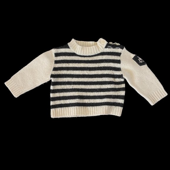 Agnes B Kids Striped Nautical Wool Acrylic Pullover Sweater Size 1 Year - Picture 2 of 4